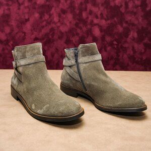 Paul Green Women Reeve Brown Suede Buckle Ankle Boots sz 9US AUS 6.5